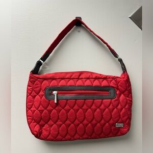 Lug NWOT Red & Brown Quilted‎ Shoulder Bag